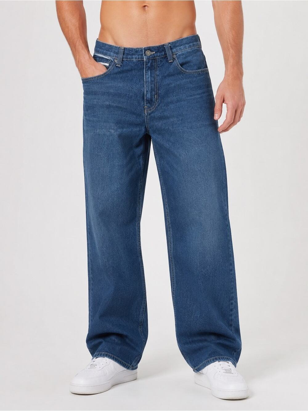 Ecko Unltd Men’s 38x33 Dark Wash Baggy Wide Leg Jeans Y2K Hip Hop Streetwear